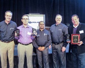 Left to Right: Bennett Morgan - Polaris President & COO, Dan Collins - Walbro BU Manager, Suresh Krishna - Polaris VP, Rich Kobes - Sr, Director, Christopher Quick - Walbro GM RM/FS